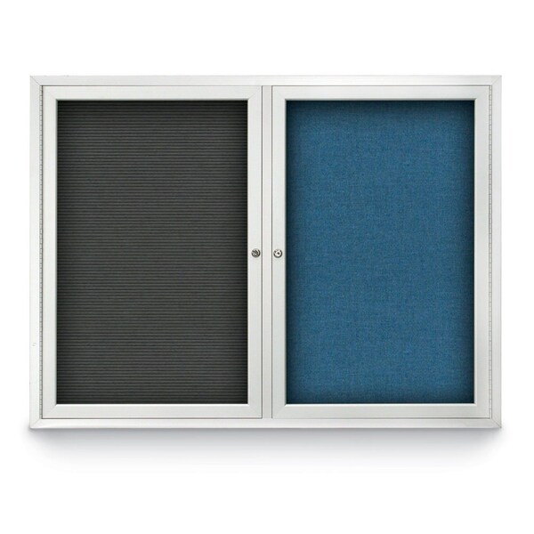 Corkboard, Cobalt/Bronze, 36" x 36"